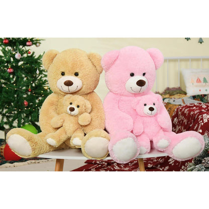 Riesiger 130cm Kuschelteddybär mit Babybär – Perfektes Geschenk