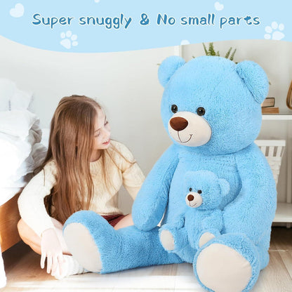XXL Kuscheltier Teddybär 130cm mit Babybär – Perfektes Geschenk