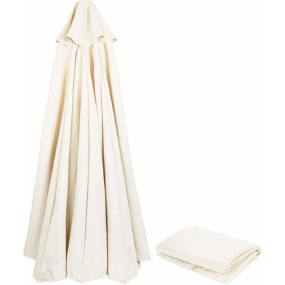 Sonnenschirm Ersatzbezug 400cm Beige UV-Schutz 8 Streben