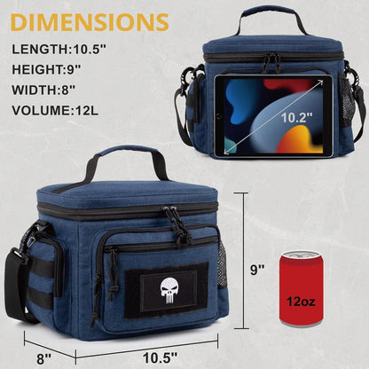 Taktische Lunchbox Blau M – Isolierte Kühltasche mit MOLLE-System