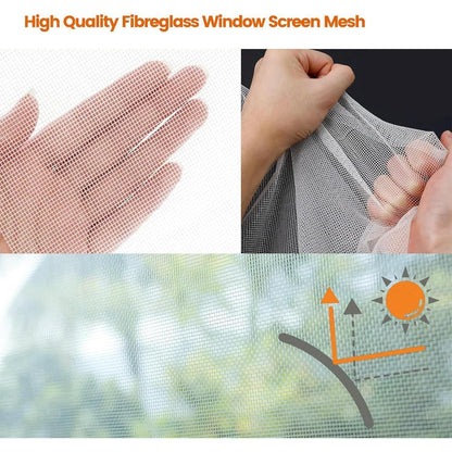 Fliegengitter Fenster Fiberglas 300x150cm – Zuschneidbar & Vielseitig
