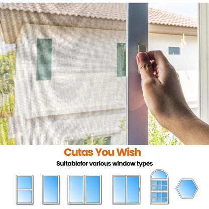 Fliegengitter Fenster Fiberglas 300x150cm – Zuschneidbar & Vielseitig