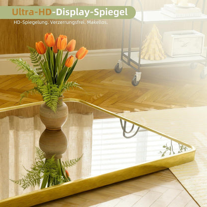 Großer Rechteckiger Standspiegel – HD-Reflexion, Gold 190x85cm