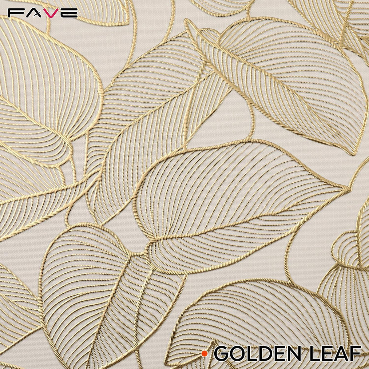 Tischläufer Gold Blatt 90x30 cm wasserdicht rutschfest