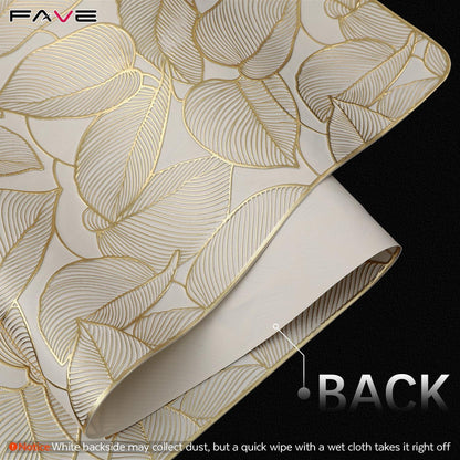 Tischläufer Gold Blatt 90x30 cm wasserdicht rutschfest