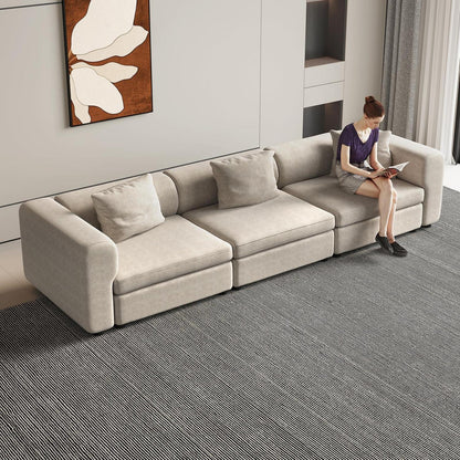 Modulares Stoffsofa 3-Sitzer – Beige, Flexibel & Komfortabel