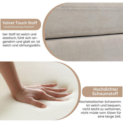 Modulares Stoffsofa 3-Sitzer – Beige, Flexibel & Komfortabel