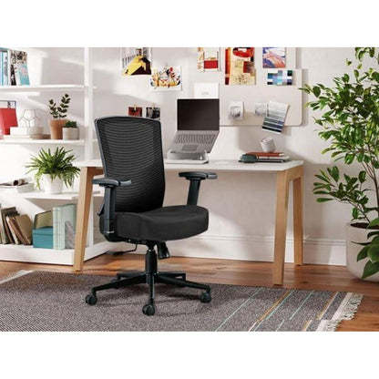 Ergonomischer Bürostuhl 200kg, Mesh, verstellbar, Schwarz