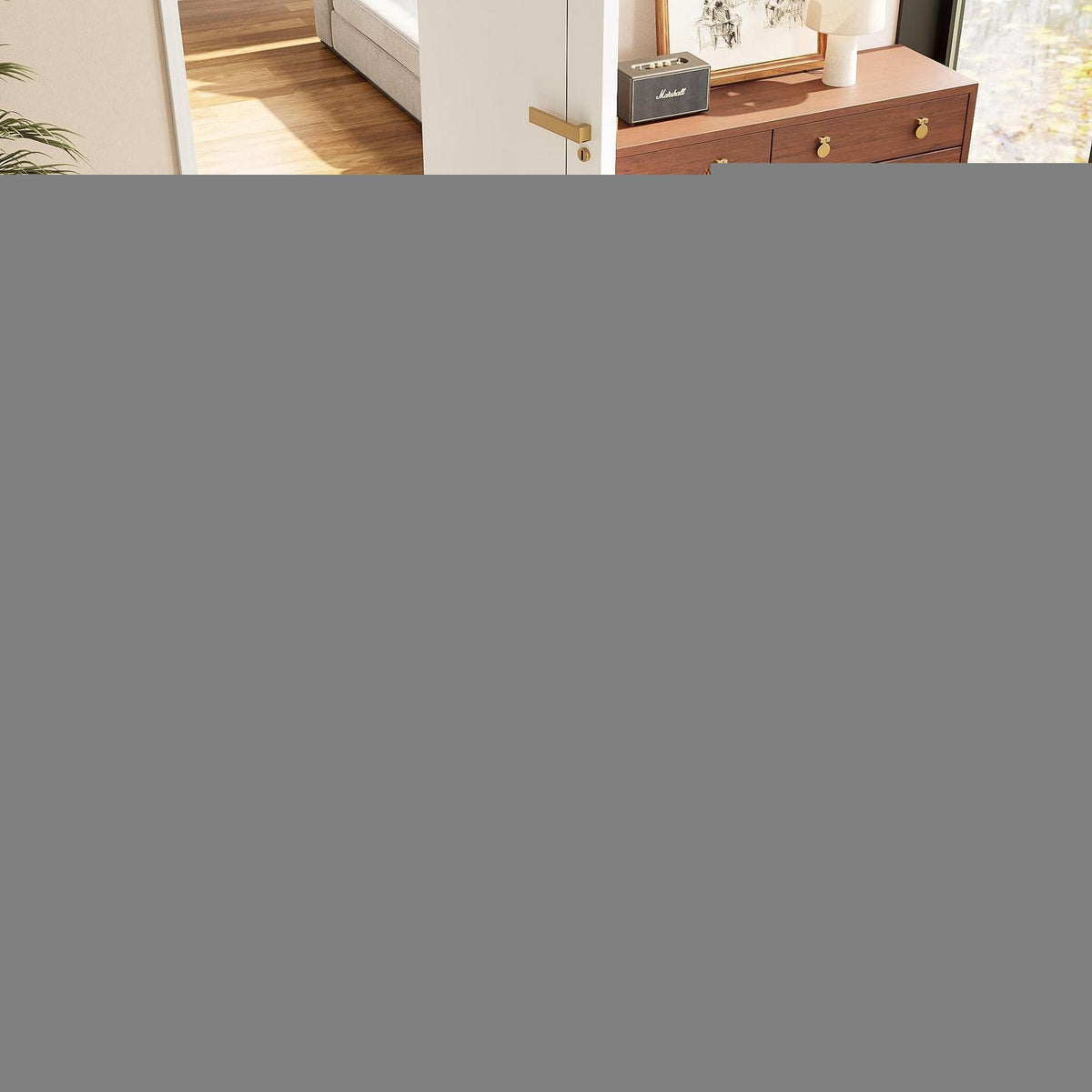 Moderner Esstisch Set (5-teilig) – Marmor & Samt Stühle