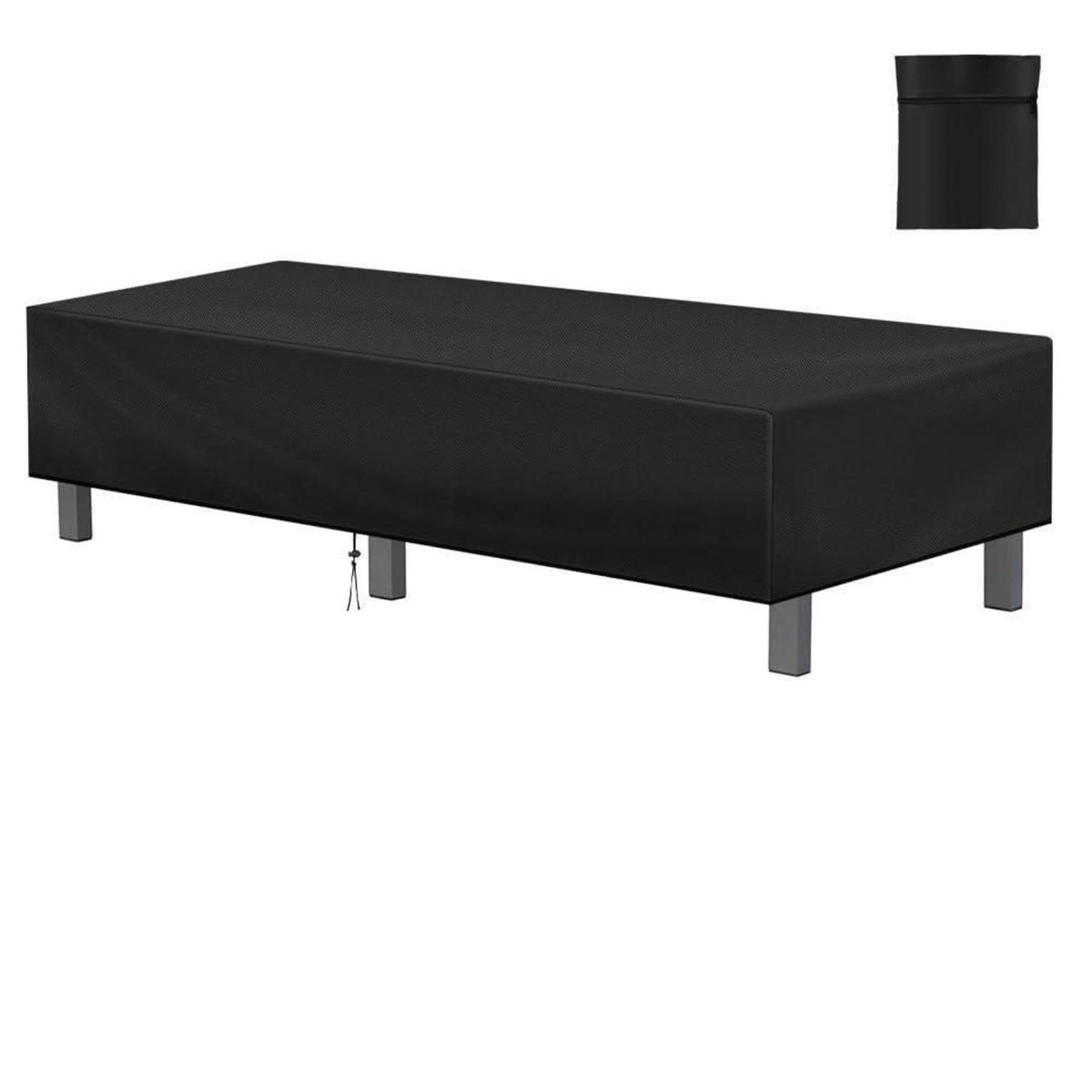 Gartenliege Abdeckung 200x70x30cm – Wasserdicht & UV-Schutz