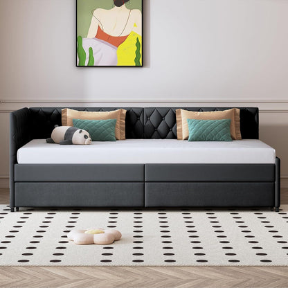 Ausziehbares Schlafsofa 90/180x200cm – Grau Samt