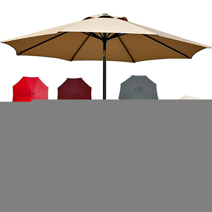Sonnenschirm Ersatzbezug 350cm Beige UV Schutz 8 Streben