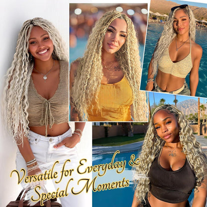 Ocean Wave Crochet Haare – Blond Ombre, 6er Set