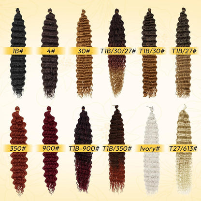 Ocean Wave Crochet Haare – Blond Ombre, 6er Set