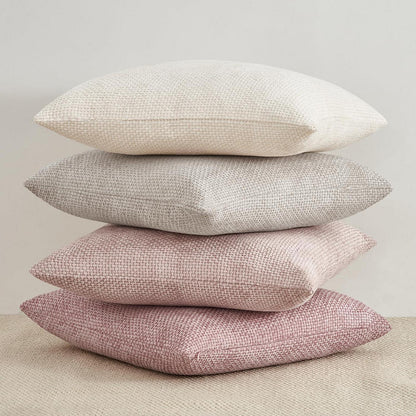 Rosa Chenille Kissenbezug 4er Set 45x45 cm – Zierkissenhüllen