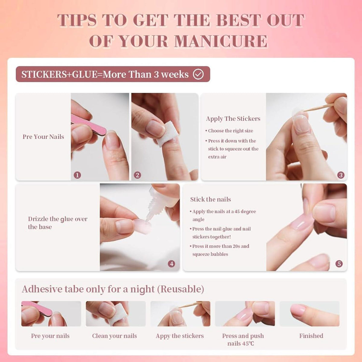 Press On Nails Herbstblumen – Braune Quadratische Nägel Zum Aufkleben