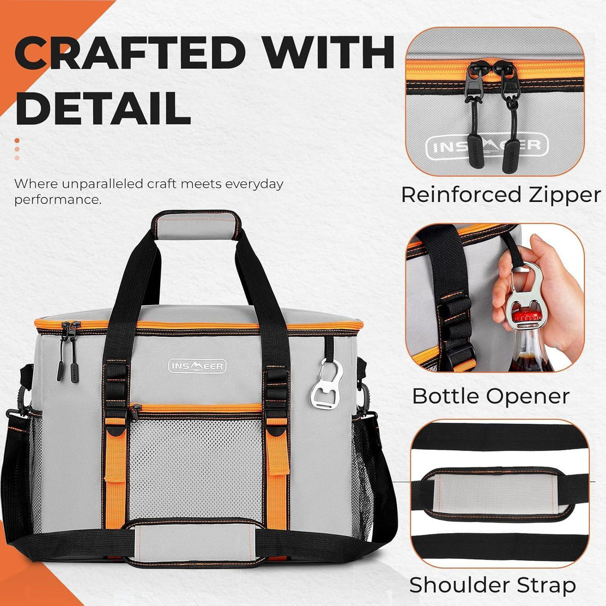 Kühltasche Groß 50L – Faltbar für 80 Dosen & Picknick