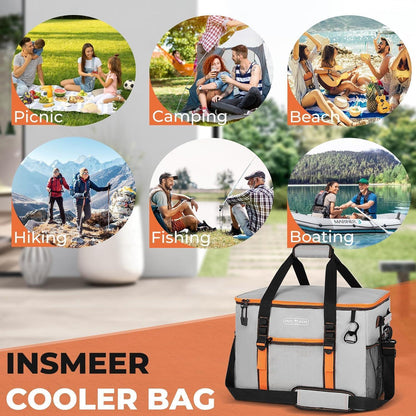 Kühltasche Groß 50L – Faltbar für 80 Dosen & Picknick