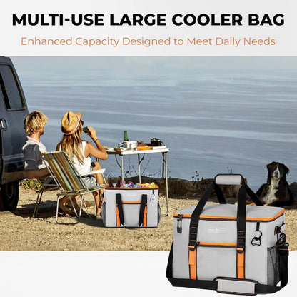 Kühltasche Groß 50L – Faltbar für 80 Dosen & Picknick
