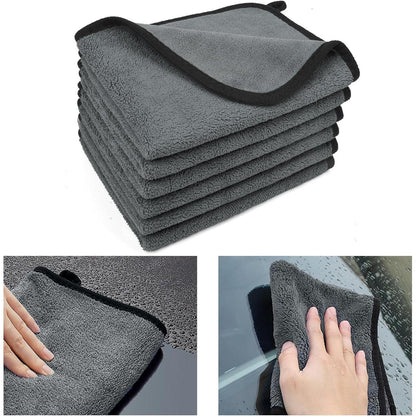 6x Mikrofasertücher 30x40cm – Fusselfreie Reinigungstücher