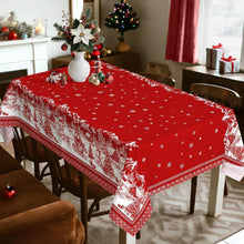 Retro Weihnachten Tischdecke Rechteckig – Weihnachtsmann & Rentier