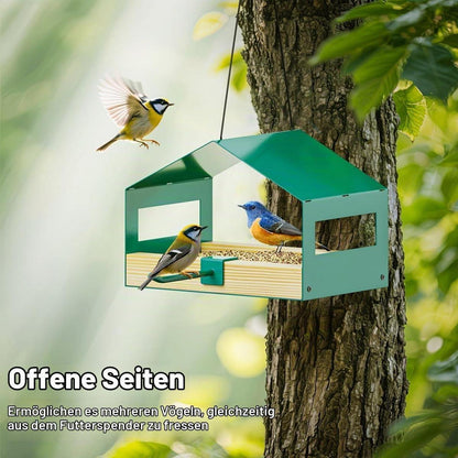 Vogelhaus zum Aufhängen – Futterspender für Kleinvögel & Garten