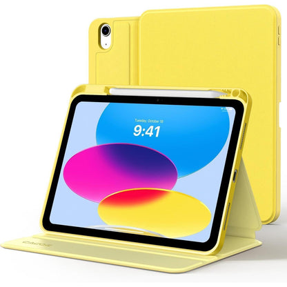 iPad Hülle mit Stifthalter, Folio Ständer, Gelb