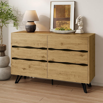 Kleine Kommode mit 6 Schubladen – Schmaler Flur- oder Schlafzimmerschrank