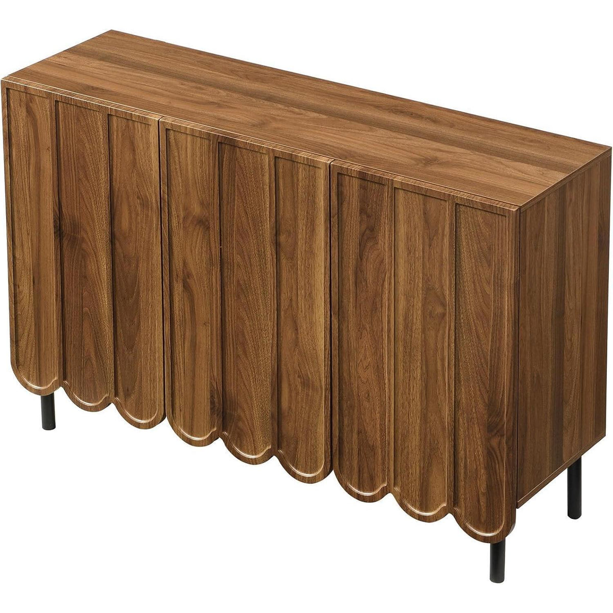 Schmaler Schrank mit Wellentüren & Rebound-Mechanismus (120x35x80)