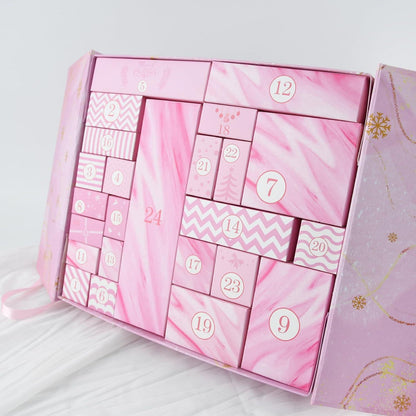 Adventskalender zum Befüllen 2025 – Rosa Weihnachtskalender DIY