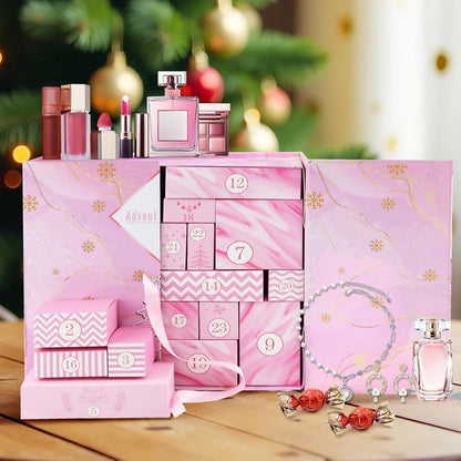 Adventskalender zum Befüllen 2025 – Rosa Weihnachtskalender DIY