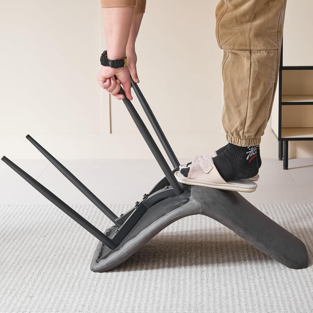 Modernes Esszimmerstuhl-Set 4er-Set Grau – Bequemer Küchenstuhl