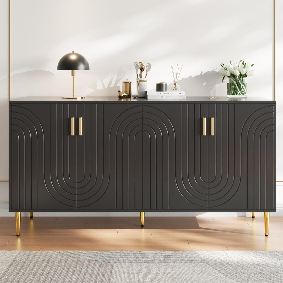 Flur Schrank mit Türen & Kippschutz – Schmale Kommode für Zuhause
