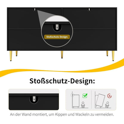 Flur Schrank mit Türen & Kippschutz – Schmale Kommode für Zuhause