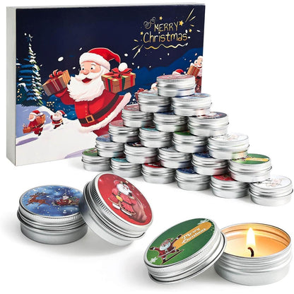 24 Duftkerzen Adventskalender für romantische Weihnachtsmomente
