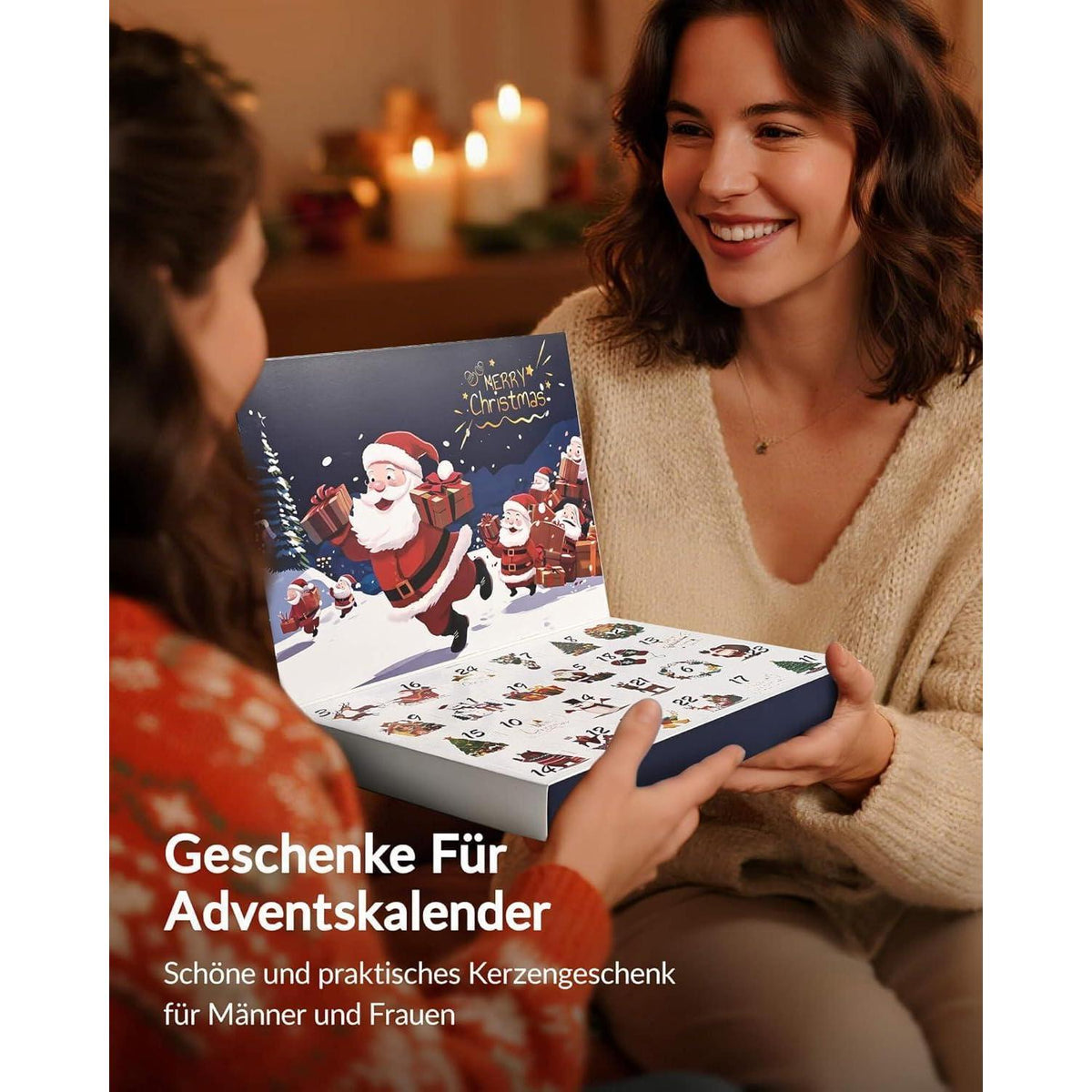 24 Duftkerzen Adventskalender für romantische Weihnachtsmomente