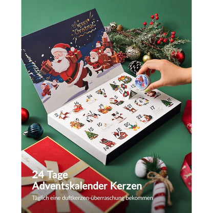 24 Duftkerzen Adventskalender für romantische Weihnachtsmomente
