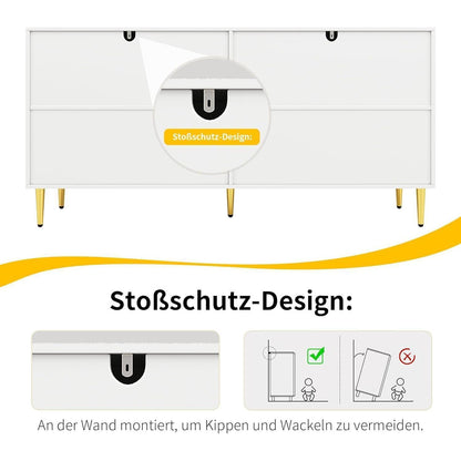 Flur Schrank mit Türen & Kippschutz – Schmale Kommode für Zuhause