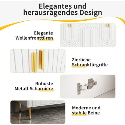 Flur Schrank mit Türen & Kippschutz – Schmale Kommode für Zuhause