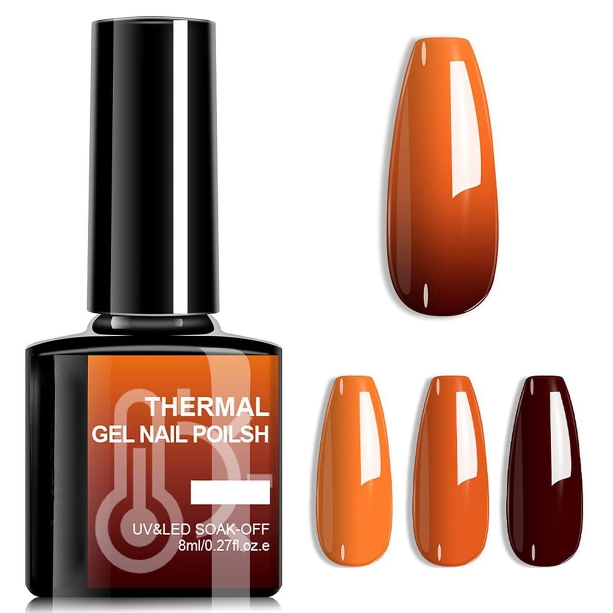 Farbwechselndes Orange UV Gel Nagellack 8ml