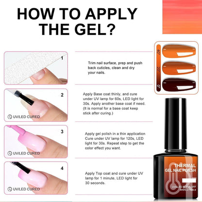 Farbwechselndes Orange UV Gel Nagellack 8ml