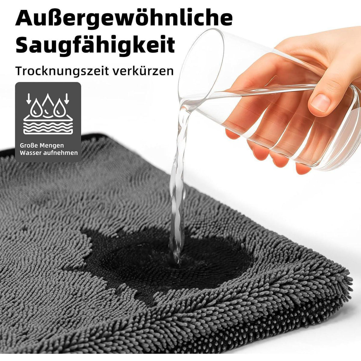 Mikrofaser Trockentücher 3er-Set – Schnelltrocknend & Fussel-frei