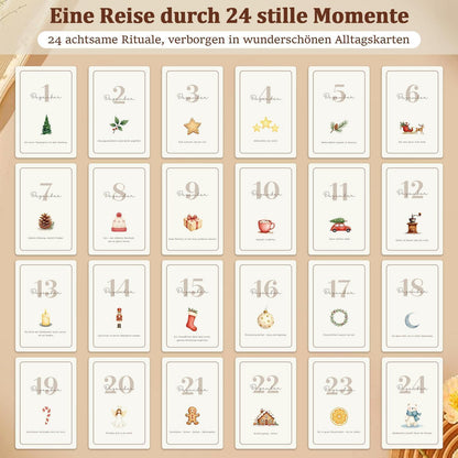 Achtsamkeits-Adventskalender für Frauen mit 24 Affirmationskarten