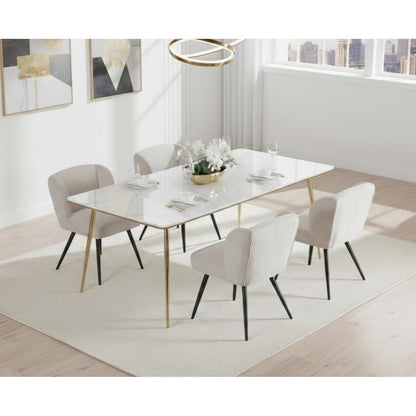 Esszimmerstühle 2er Set Leinen Oatmeal | Bequeme Polsterstühle