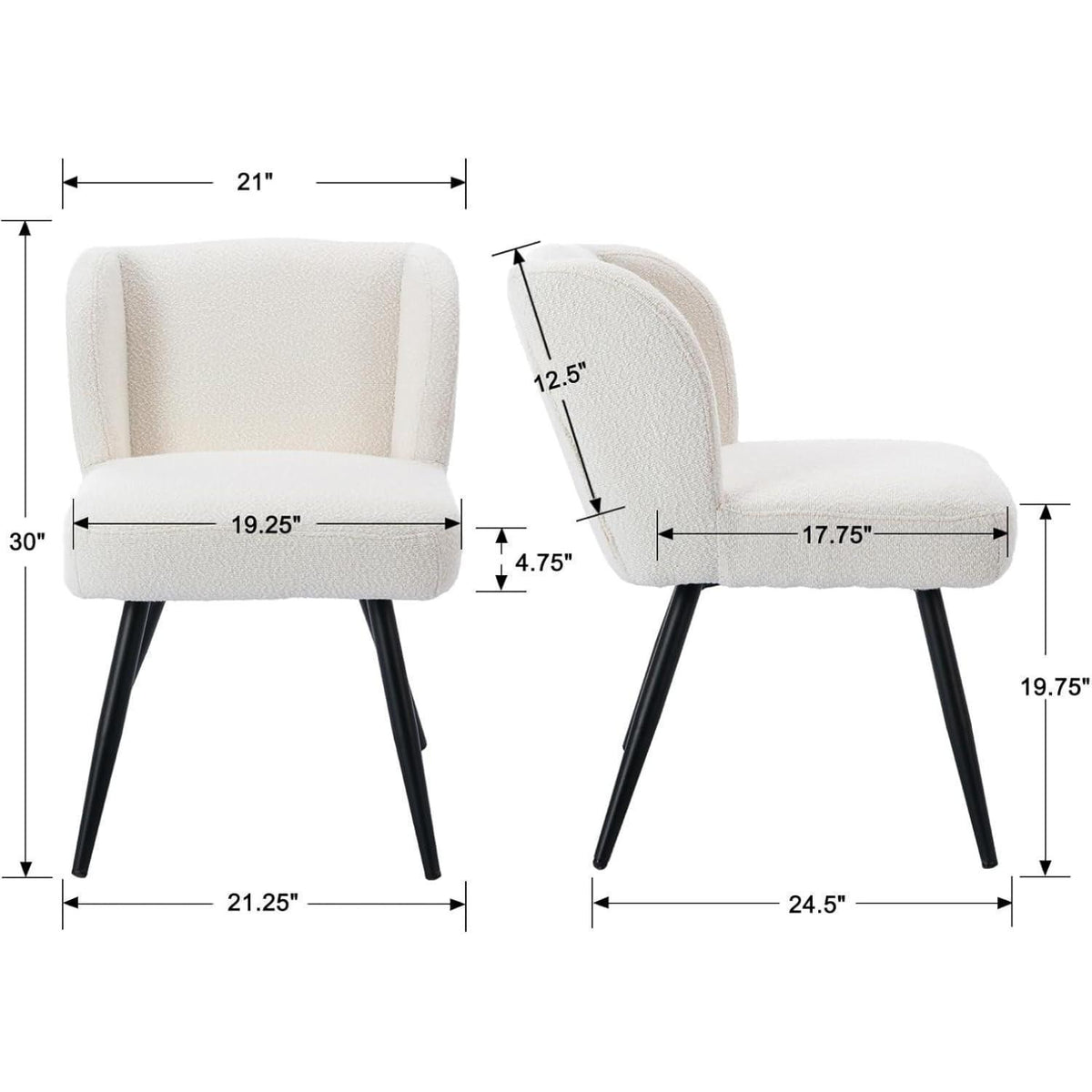 Esszimmerstühle Set 4er – Bequem & Modern Weiß