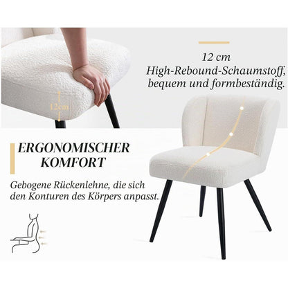 Esszimmerstühle Set 4er – Bequem & Modern Weiß