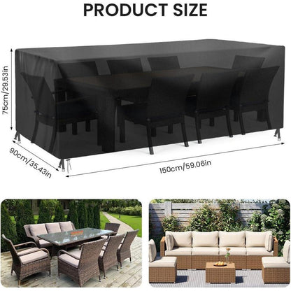 Wasserdichte Gartenmöbel Abdeckung Rechteckig 150x90x75 cm