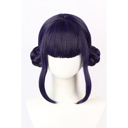 Zoey Cosplay Perücke – Langes Schwarz-Lila Haar