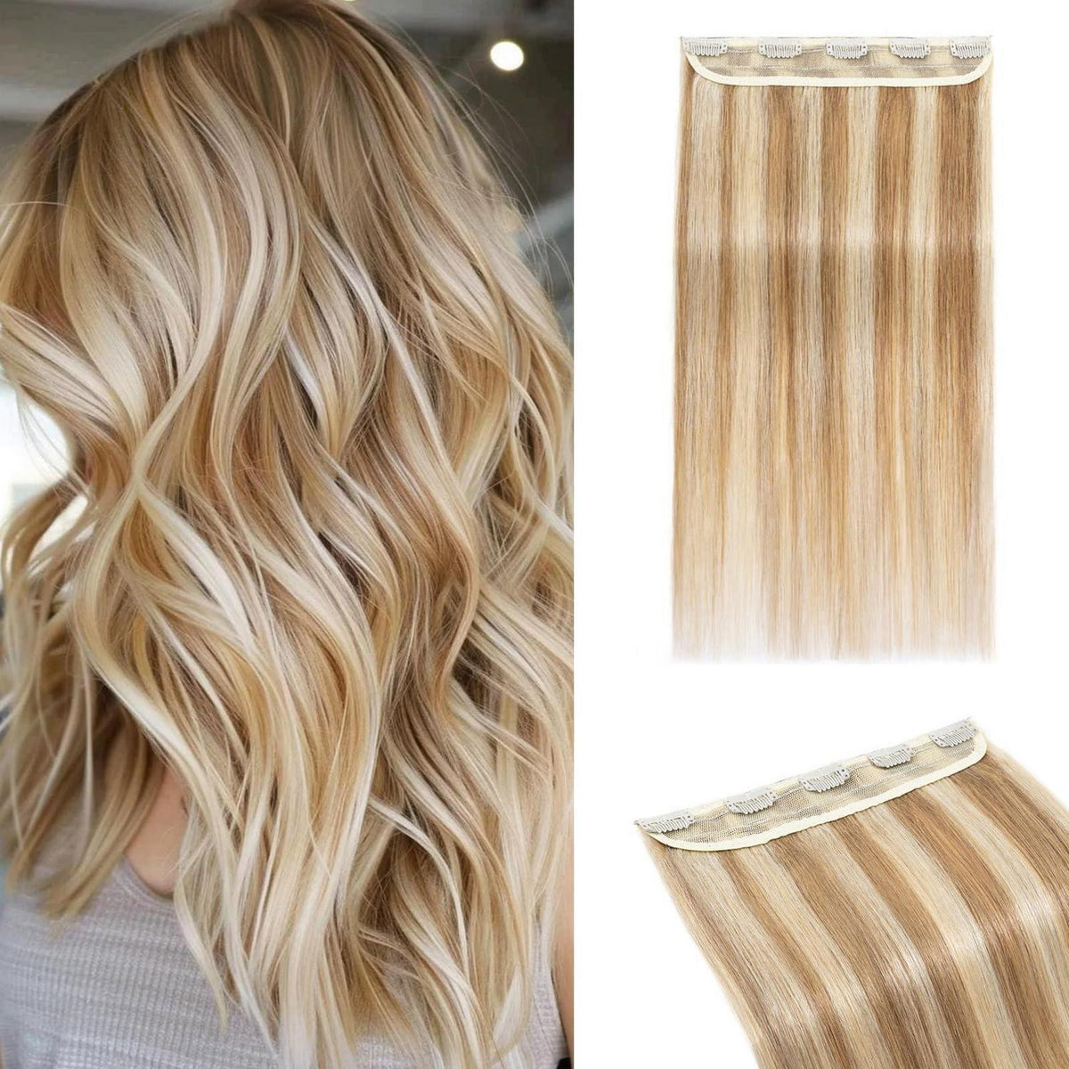Echthaar Clip-In Extension 55cm – Volumenset #12P613