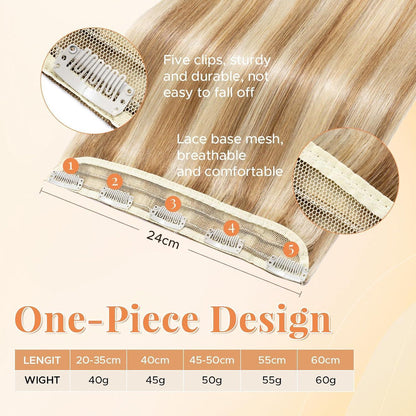 Echthaar Clip-In Extension 55cm – Volumenset #12P613